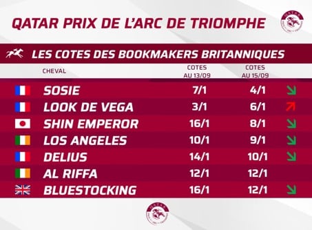 Cotes Qatar Prix Arc de Triomphe 2024